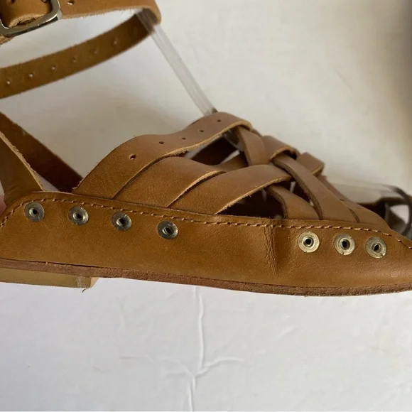 Free People Tan Strappy Sandals - Picture 6 of 11